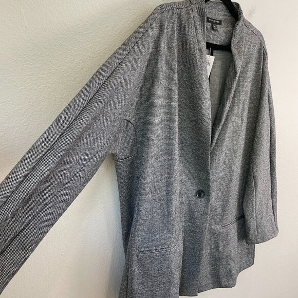 NEW $120 Banana Republic Womens XL Collarless One Button Blazer Stretch Jacket - Picture 7 of 12